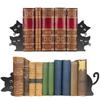 Peeping Cat Bookend for Shelf Decorative Metal Book End Book Stopper for Office Home Versatile Stable Base Bookshelf Bookends