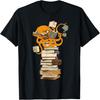 Unisex T-shirt Reading Octopus, Tea, Coffee and Books Gift T-Shirt