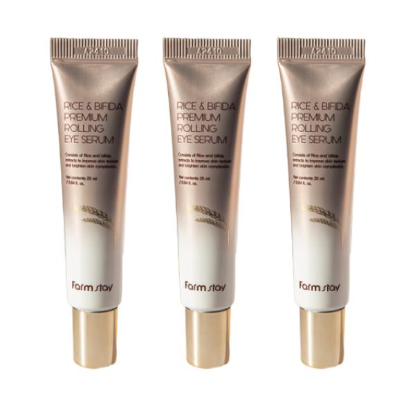 Farmstay Rice & Bifida Premium Rolling Eye Serum (25ml / 0.85 Fl.oz.) (3 Options)