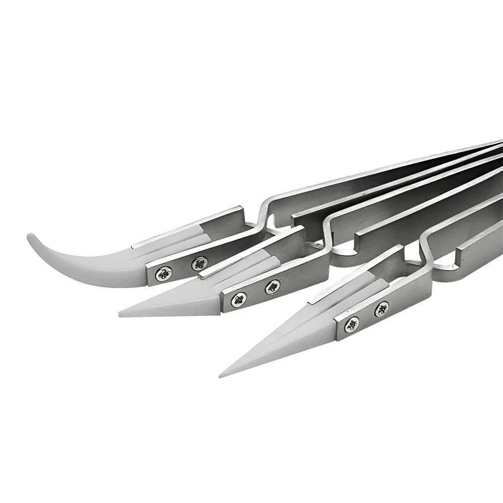 1ks Keramická pinzeta s rovnou špičkou Izolační pinzeta odolná vůči kyselinám Elektronické pájecí pinzety