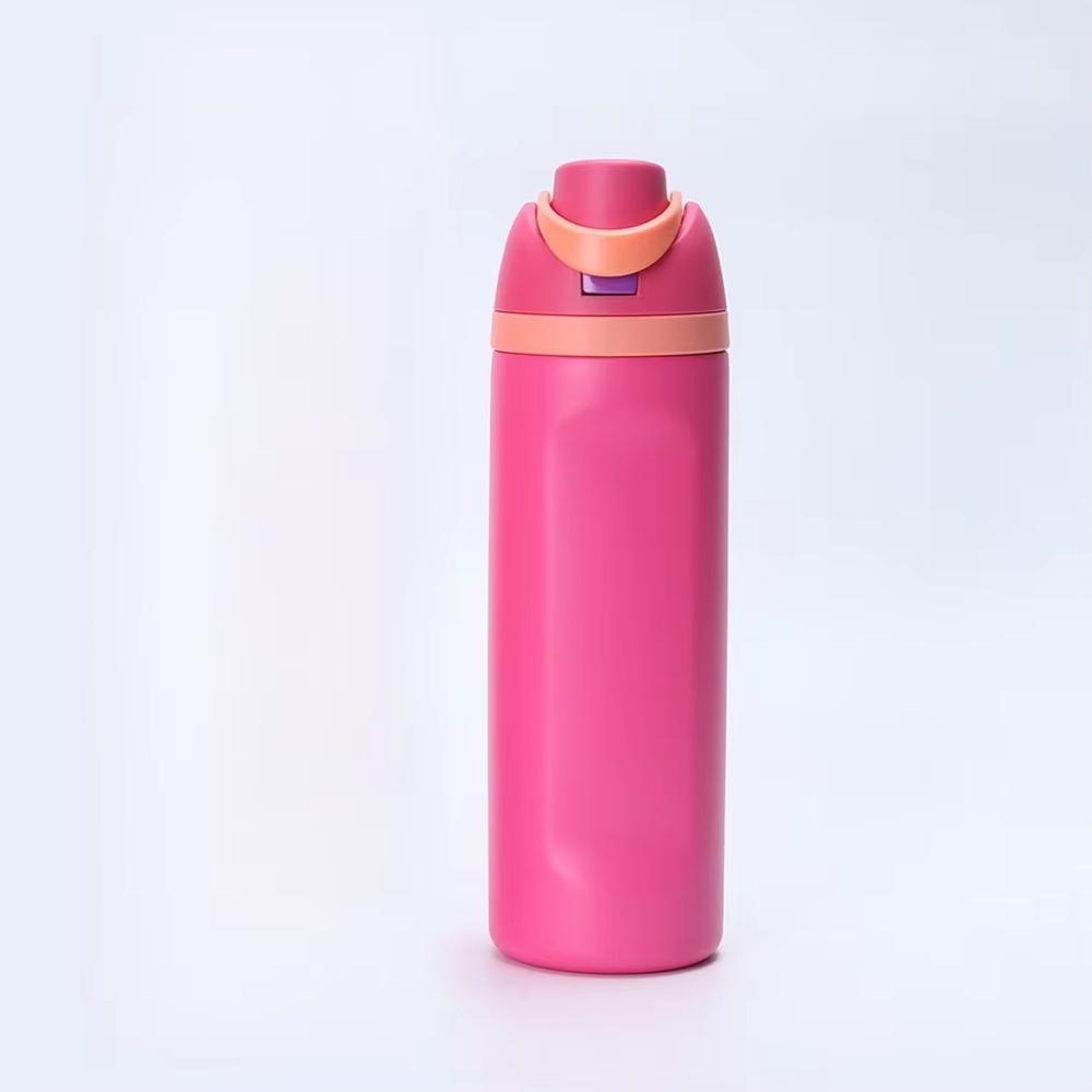 Tazza Termica Acciaio Inossidabile 304 Apertura One Touch 480/720ml, Parete Doppia Isolamento Sottovuoto Anti-perdite Borraccia con Cannuccia per Viaggio Sport Veicolo