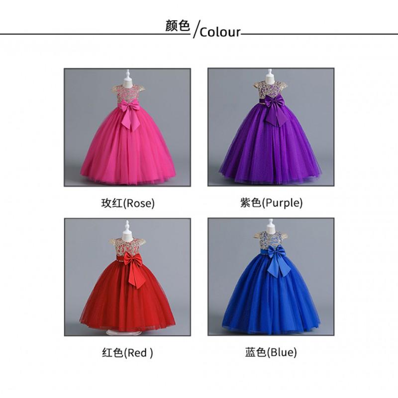 Mädchen Prinzessin Tüllkleid Klavieraufführung Hochzeitsfeier Weihnachten Abendkleid Größe 120-170cm