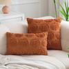 Soft Plush Fabric Throw Pillow Covers Pumpkin Pattern Faux Wool Cushions  Living Room Bedroom
