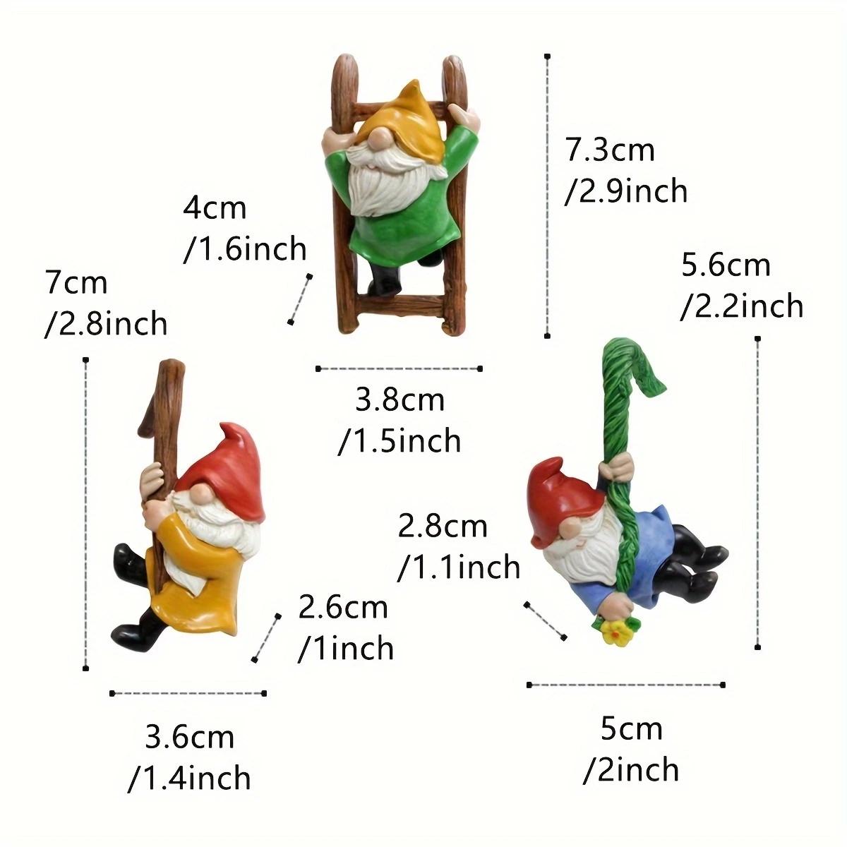 

3Pcs: Cute Resin Gnome Pendant for Hanging Cup Flower Pot Home Decor Flower Pot Landscape Decoration Outdoor Garden Decora