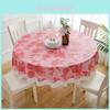 Round Tablecloth Pvc Waterproof Oilproof Dustproof For Home Kitchen Dinner Party Use