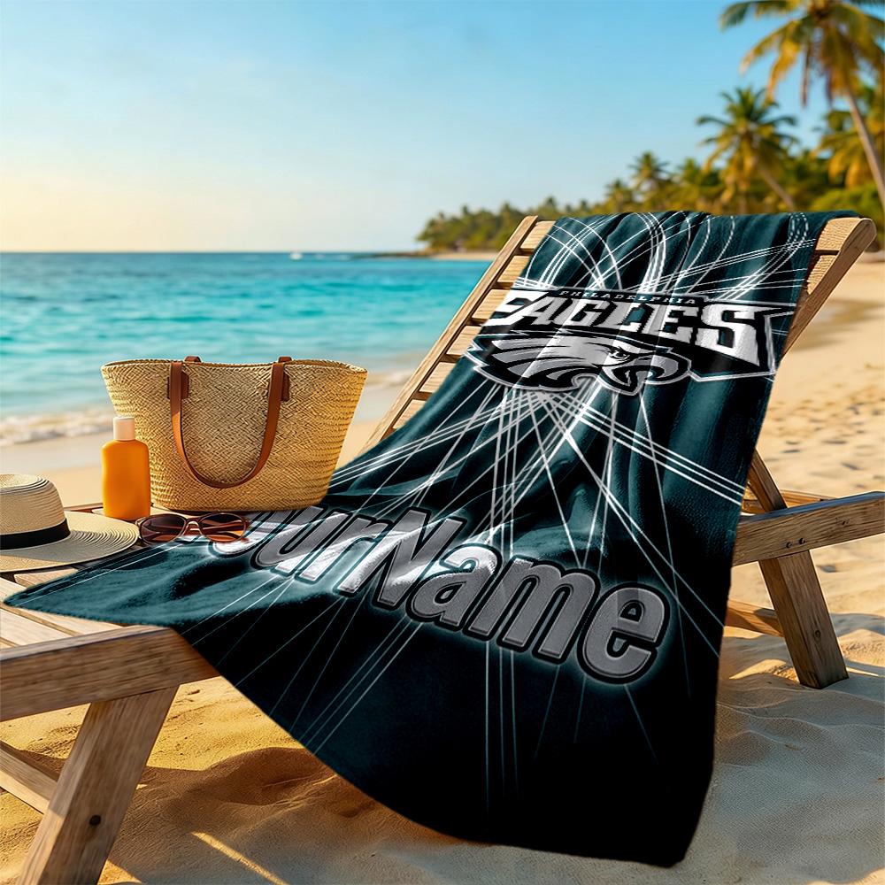 Dallas Customize Text Beach Towel High Absorbency & Quick-Dry Portable for SwimmingBeachCamping Travel Beach AccessoriesGym