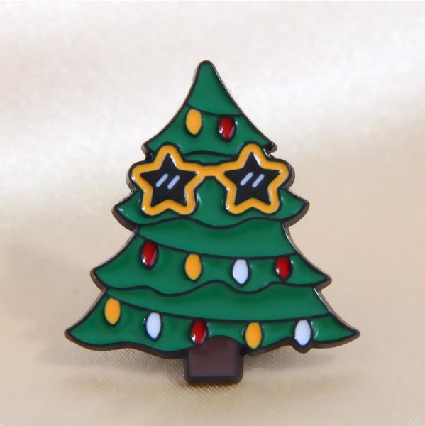 Fashionable Christmas Tree Enamel Pin for Backpacks and Clothes - Women's Brooch/Collar Accessory
