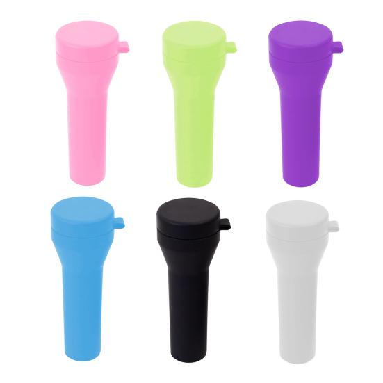Striped Silicone Ice Stick Tray, Food Grade Narrow Ice Cube Mold for Bottles, Easy Release Ice Maker with Leakproof Lid