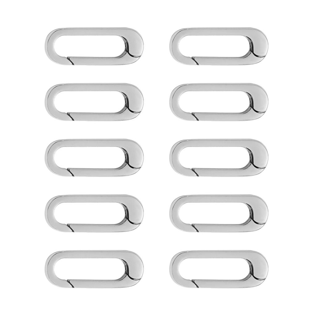 Sterlings Necklace Shortener Clasp Bracelet Extension Silver Clasp with Sturdy Stainless Steel for Jewelry Making