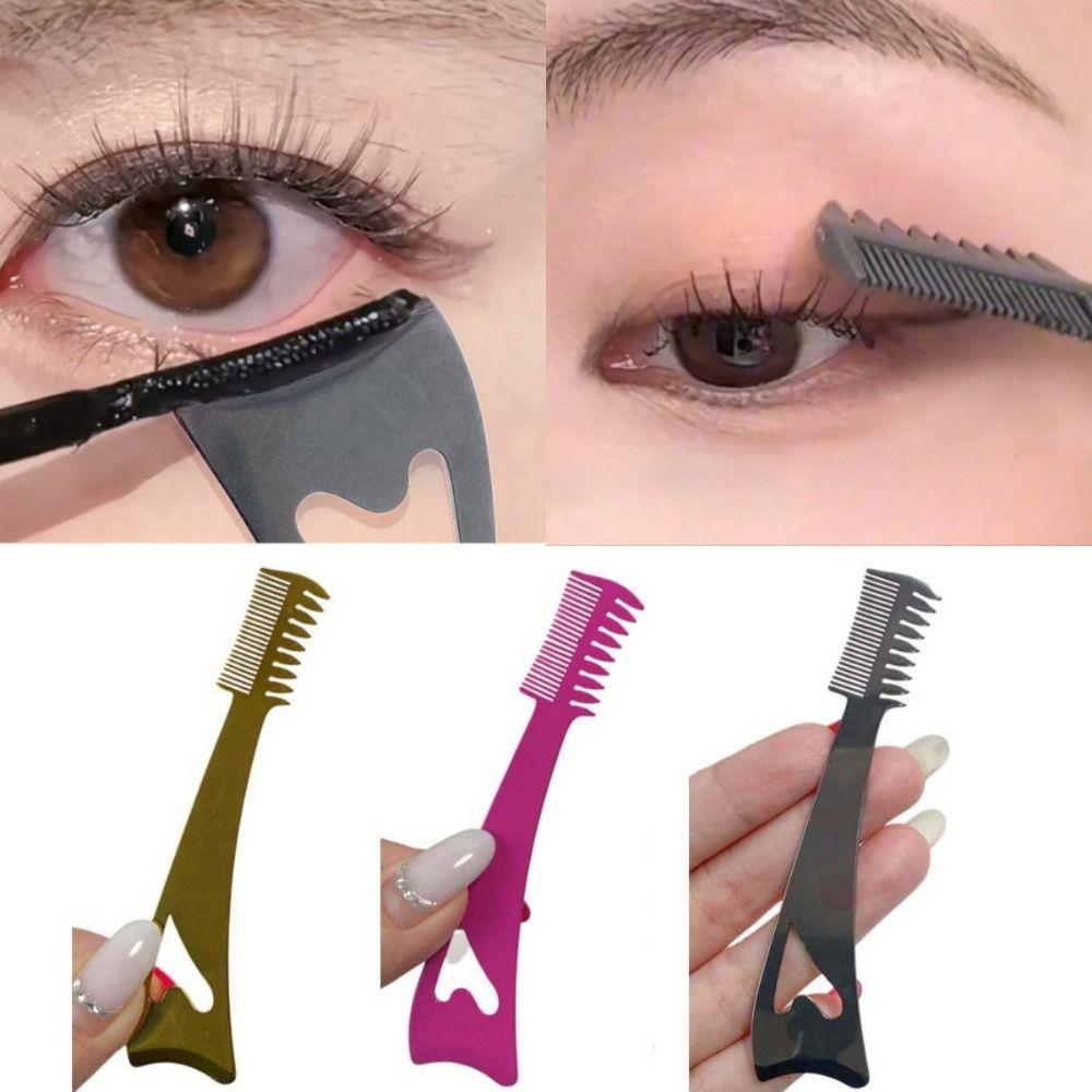 Delicate Finish 3-In-1 Eyelash Brush Long Wear Eyeliner Aid Tool  Makeup Artist