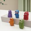 Exaggerated Expression Figurine Cute Ugly Mud Figure Desktop Decoration, Funny Resin Cartoon Hand-painted Statue, Hand-Painted Tabletop Sculpture for