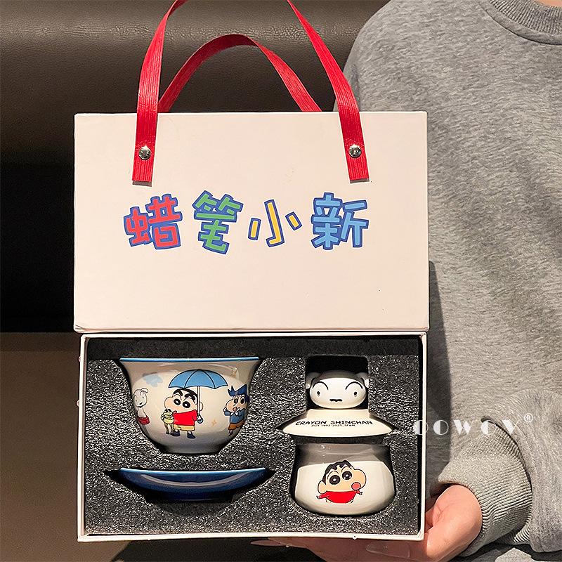 

Crayon Shin-chan co-branded ceramic tea set for men and women is a special tea cup for men and women, a tea cup, a souvenir gift office 100-180ml синій