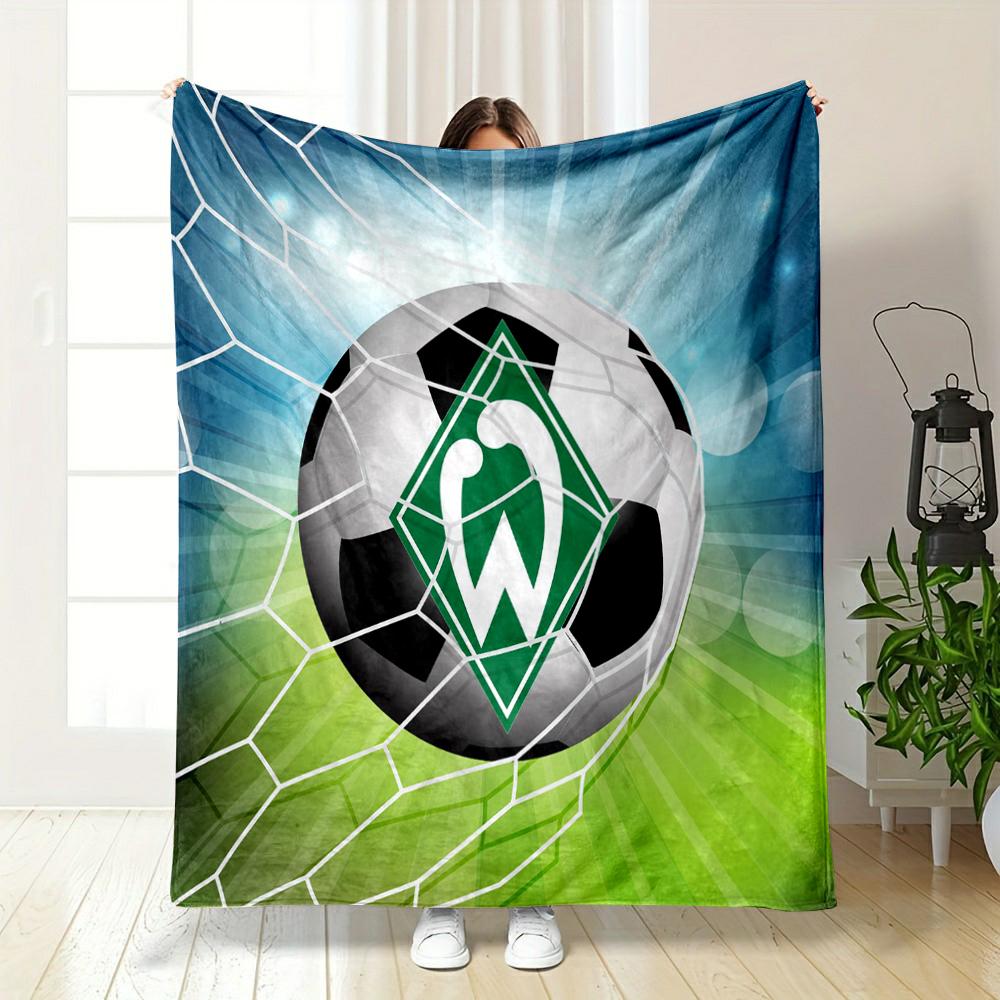 Soccer Theme Designed Flannel blanket for bedroom, living room, sofa, and nap