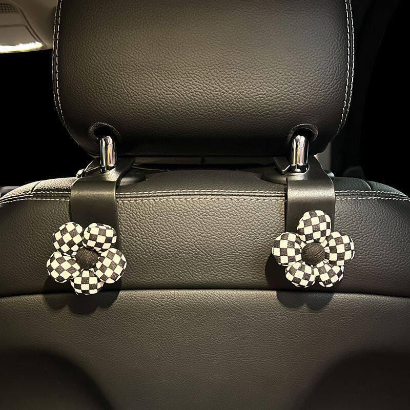 Multifunctional Plaid Car Seat Back Hook