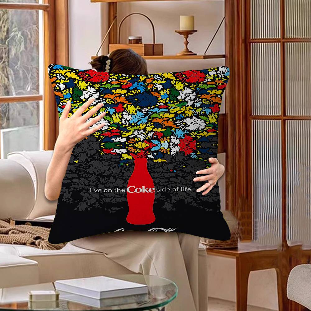 Cocacola Vintage Personalized Pillow Cover Kids Bedroom Wild Party Decor Pillowcase Kid Birthday Shower Gift