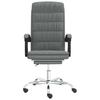 Office Chair with Reclining Function Dark Gray Fabric