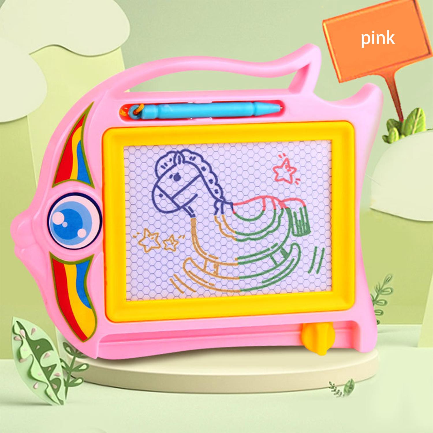

Small Fish Color Drawing Board Magnetic Writing Board Early Education Game Kids Graffiti Teaching Tool Drawing Board Plaything Set