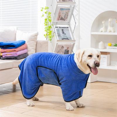 Accappatoio per cani: Asciugamano Morbido, Asciugatura Rapida, Assorbente con Bordatura in Velcro per il Bagnetto.