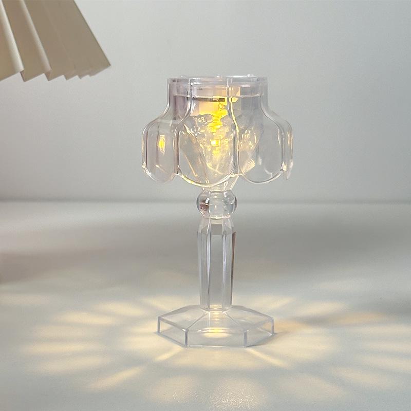 Elegant Crystal Bedside Table Lamp - Decorative Night Light & Birthday Gift