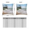 Waves On Sandy Beach La Rochelle Square Pillowcase Polyester Linen Velvet Pattern Zip Decorative Throw Pillow Case Home Case 18"