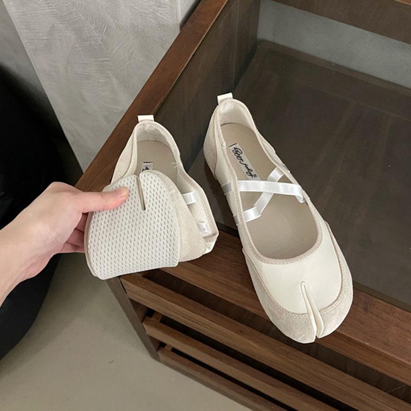 Móda Móda Zvláštní Špička Dámské Baleríny Boty 2025 Nové Na Jaro Léto Dámská Mělká Obuv Křížově Vázané Dámské Baleríny Boty