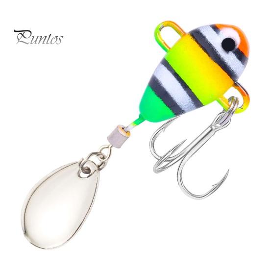 6Pcs 10G/5CM VIB Fishing Lure with Treble Hook Spinning Sequin Long Casting Metal Hard Artificial Spinner Bait Saltwater Freshwater Bass Walleye