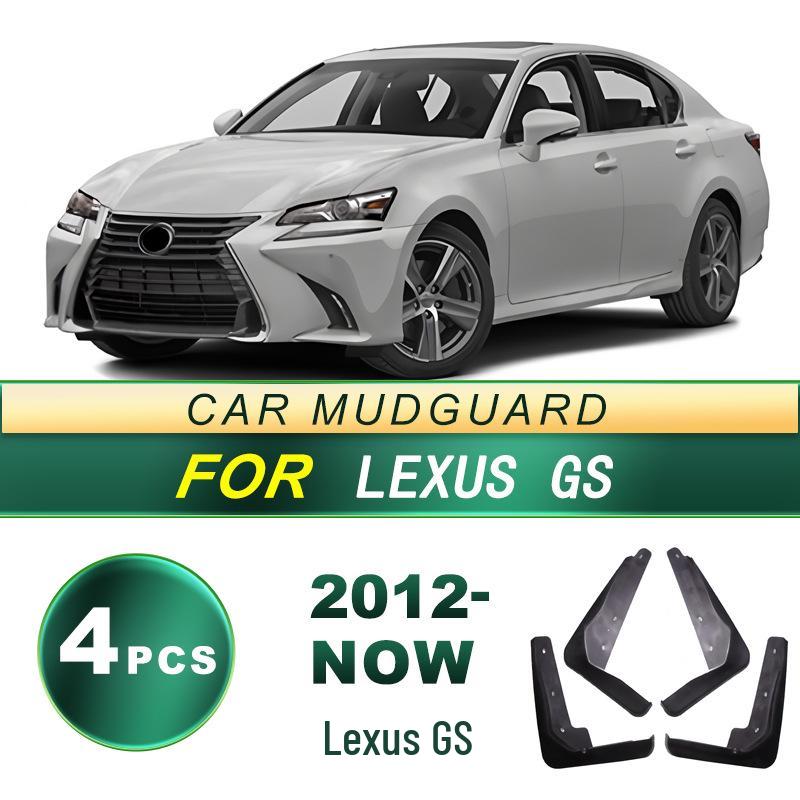 Lexus GS Mud Flaps: Soft Rubber, Easy Install, No Drilling. Suitable for 2012-Present Models.