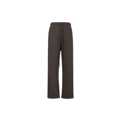 Fleece-Lined Relaxed Sweatpants With Letter Logo Print Unisex Bottoms Off-Black FOG-FW22-417