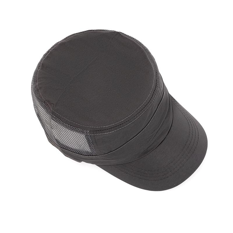 Men's Summer Hat Outdoor Quick-Drying Net Breathable Sunscreen Flat Hat Sunshade Cap