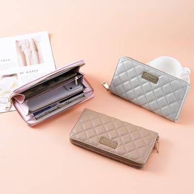 New Women's Long Wallet Single Zipper Embroidered Clutch Bag Large Capacity Change Bag Multi-function Mobile Phone Bag