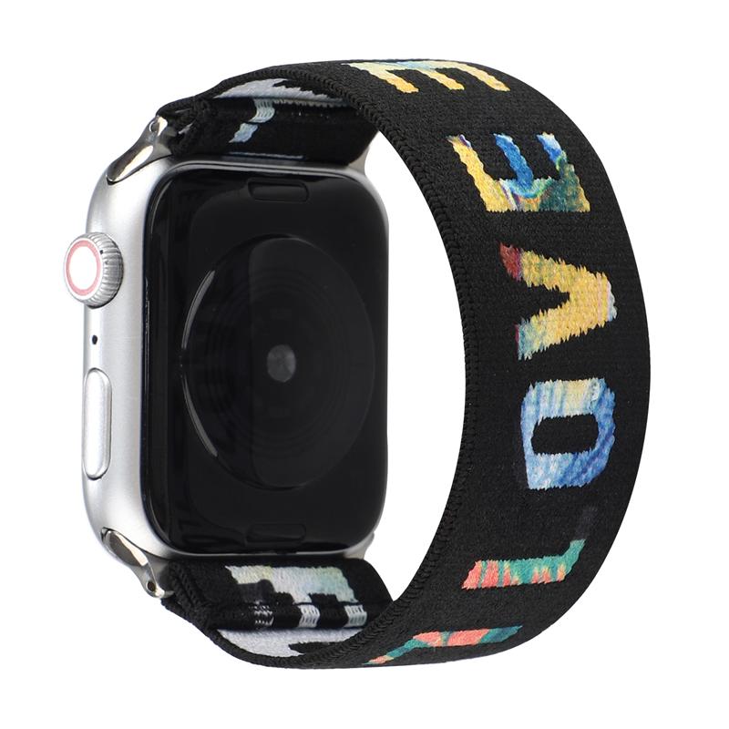 Elastic Fabric Bracelet for Apple Watch Band SE 7 6 5 4 41mm 45mm 40mm 44mm Strap for Iwatch Series 6 5 3 2 38mm 42mm Watchbands