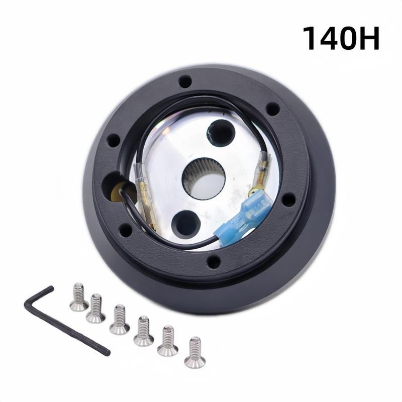 For Steering Wheel Modifications Black Steering Wheel Hub Aluminum Alloy Lightweight Design Aftermarket Adapter