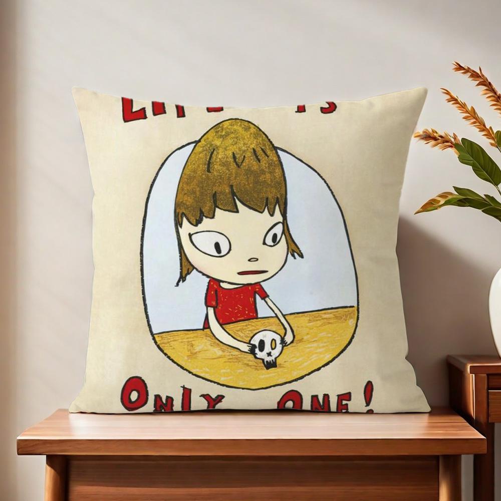 Yyoshitomoo Art Cushion Cover For Pillow Nnarass Printing Sofa Decoration Home Car Room Coffee Shop Office Nordic Simplicity