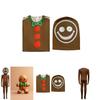 Kids Gingerbread Man Jumpsuit For Christmas Role Play Cosplay Unisex Festive Costume