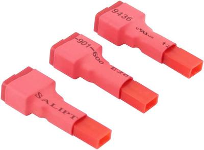 Set of 3 Female T-Plug Deans To JST Adapters | Easy Connection for 7.4V LiPo Battery, RC Car, Drone | Compatible with Various RC Battery Types