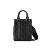 Bamboo Logo Adjustable Shoulder Strap Leather Tote Bag Men Tote Black 696010-1W3CN-1000