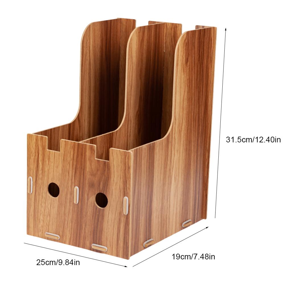 Magazine Book File Stand   File Sorter   Desk Storage Box  Black