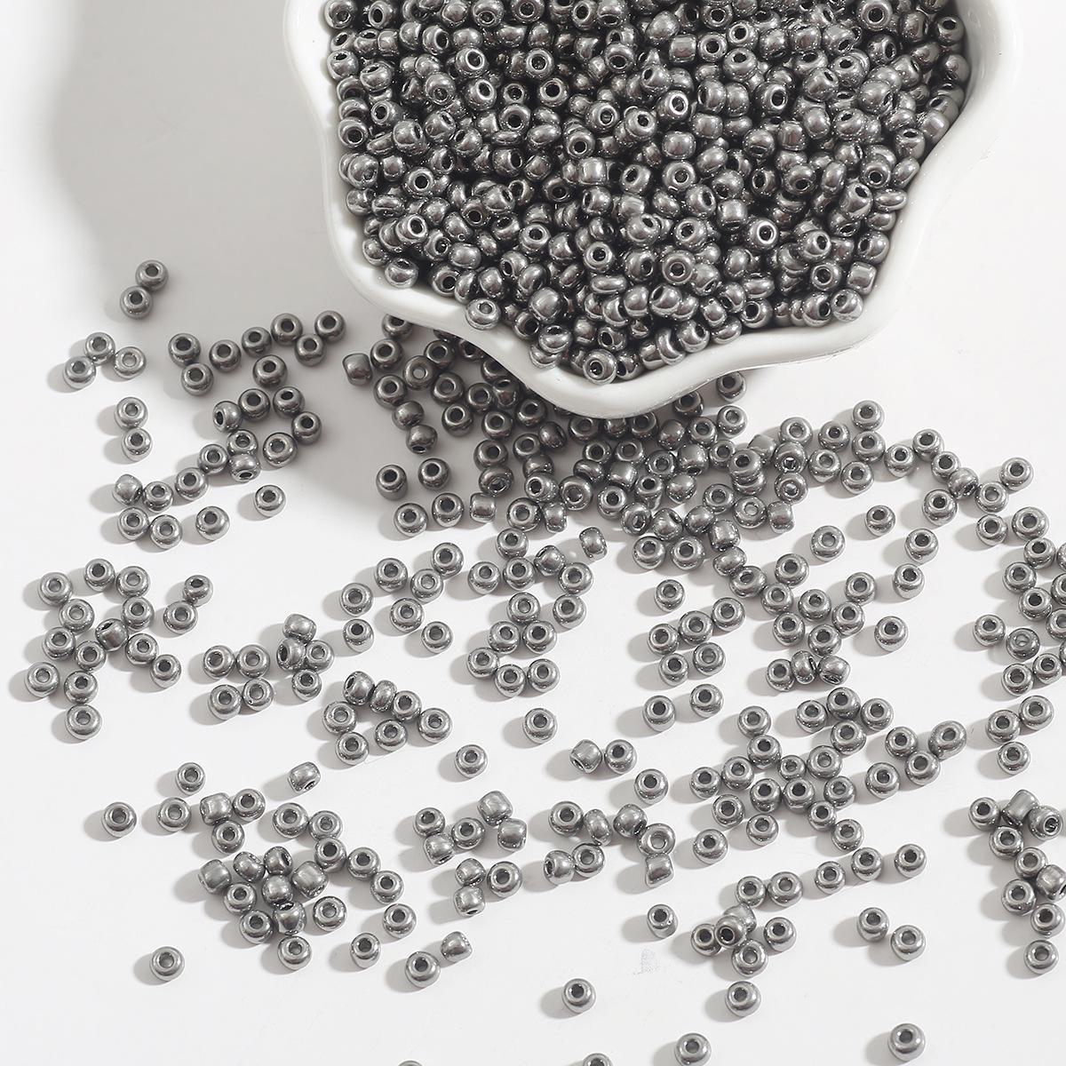 

Скляні рисові намистини металевого кольору 2/3/4 мм для виготовлення ювелірних виробів своїми руками 4mm, about 150 pieces
