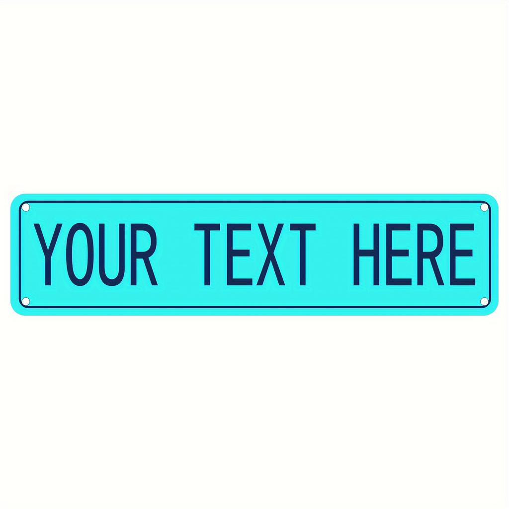1pc Custom 4x16 Inch Aluminum Street Sign Personalized Text Home Wall Art Indoor Outdoor Decor
