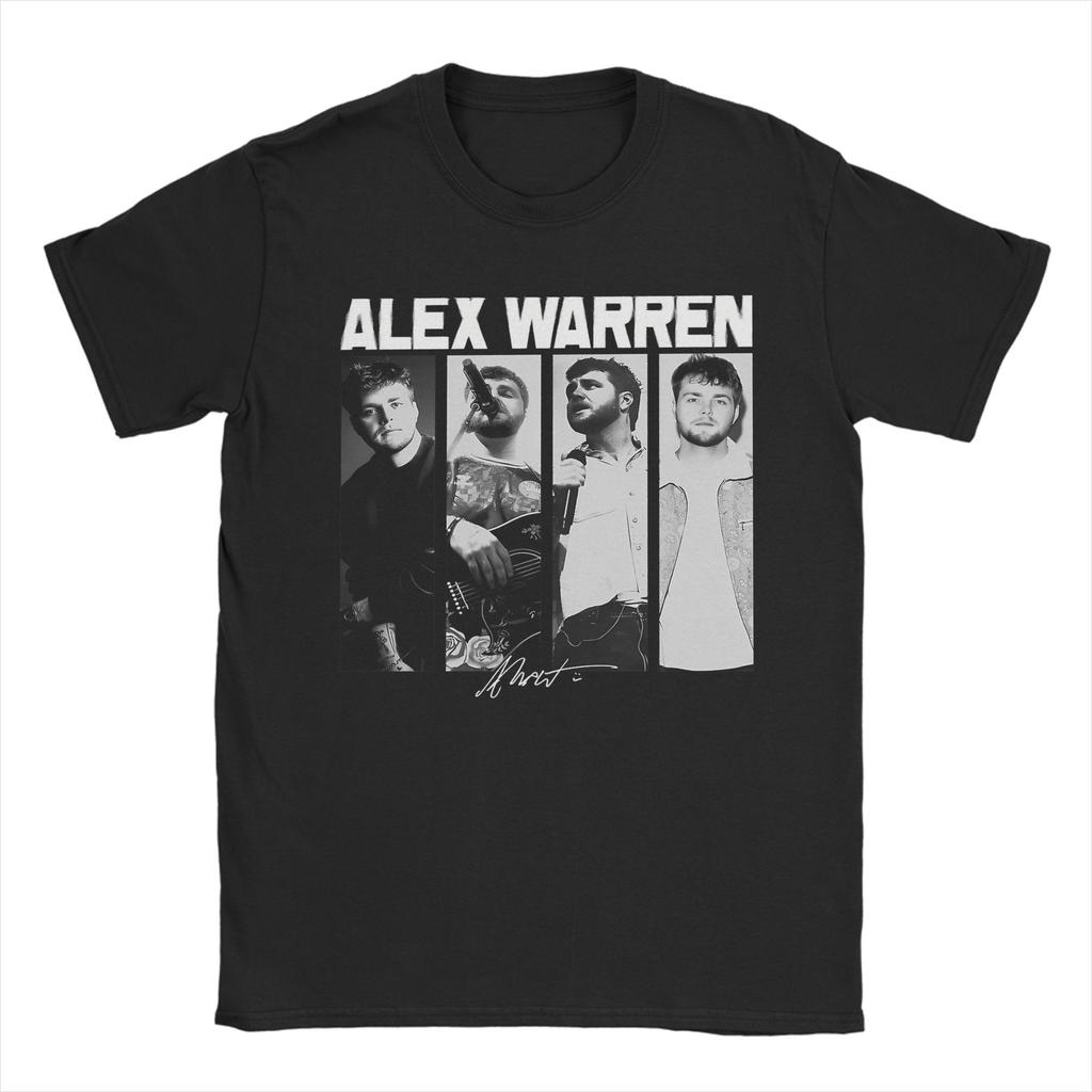 Alex Warren Singer T Shirt for Unisex Pure Cotton Unique TShirts O Neck Tee Shirt Short Sleeve Clothing Adult