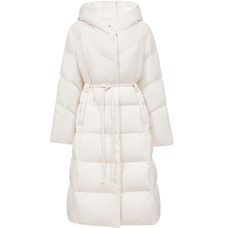

ONLY Women s Hooded 90% Duck Down Long Winter Jacket XS