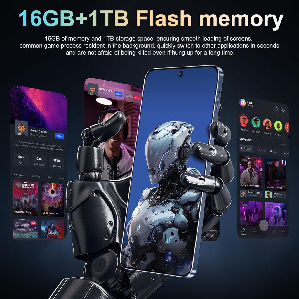 GT20 5G Smartphone: Cross-border, Super Large Screen, 16GB+1TB, Android