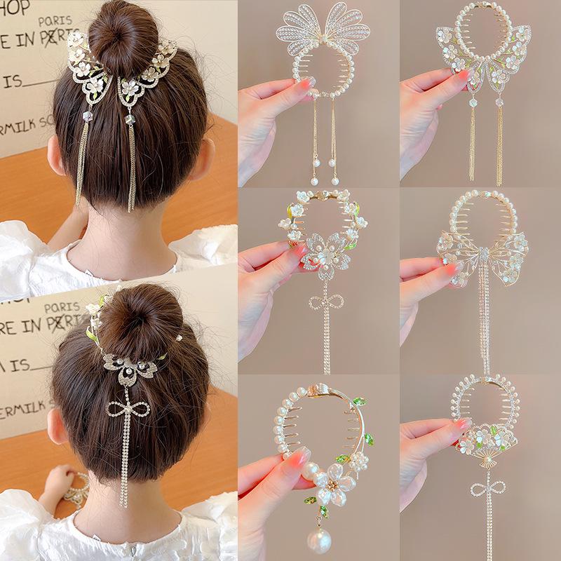Children's Meatball Claw Hair Clip - Girl's Ponytail Accessory & Styling Tool