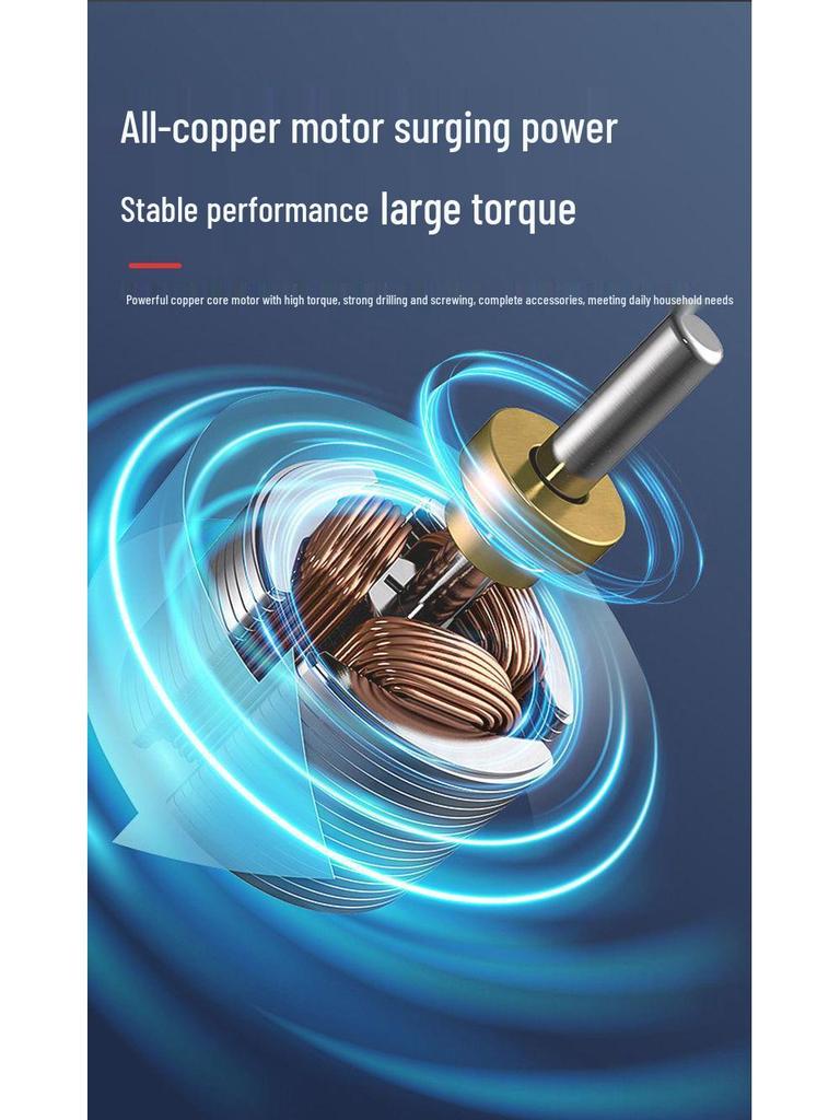 Rechargeable Multi-Function Electric Drill Tool Set for Electricians and Carpenters