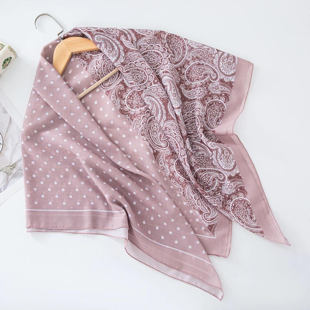 73Colors Malaysia Tudung Bawal Flower Print Hijab New Design Headscarf Premium Cotton Voile Soft Fashion Muslim Square Scarf