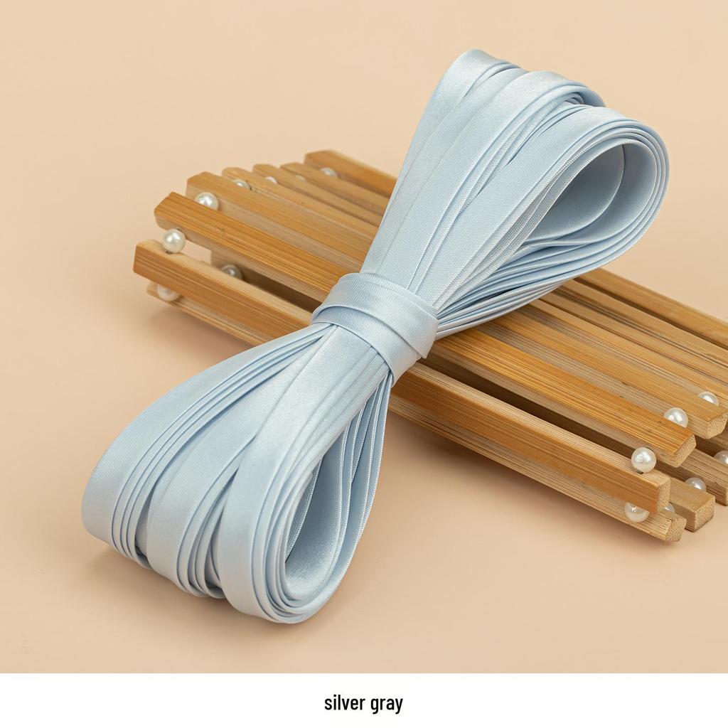 Hengmeihe Cheongsam 1cm Piping Trim: Four-Fold Non-Iron Imitation Silk Hemming Ribbon