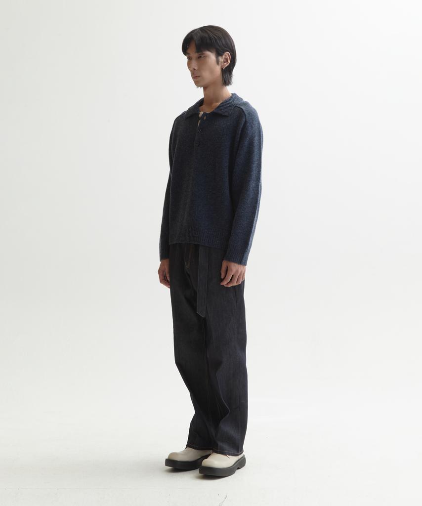 NONBLANK Wool Collar Knit_Captain Navy