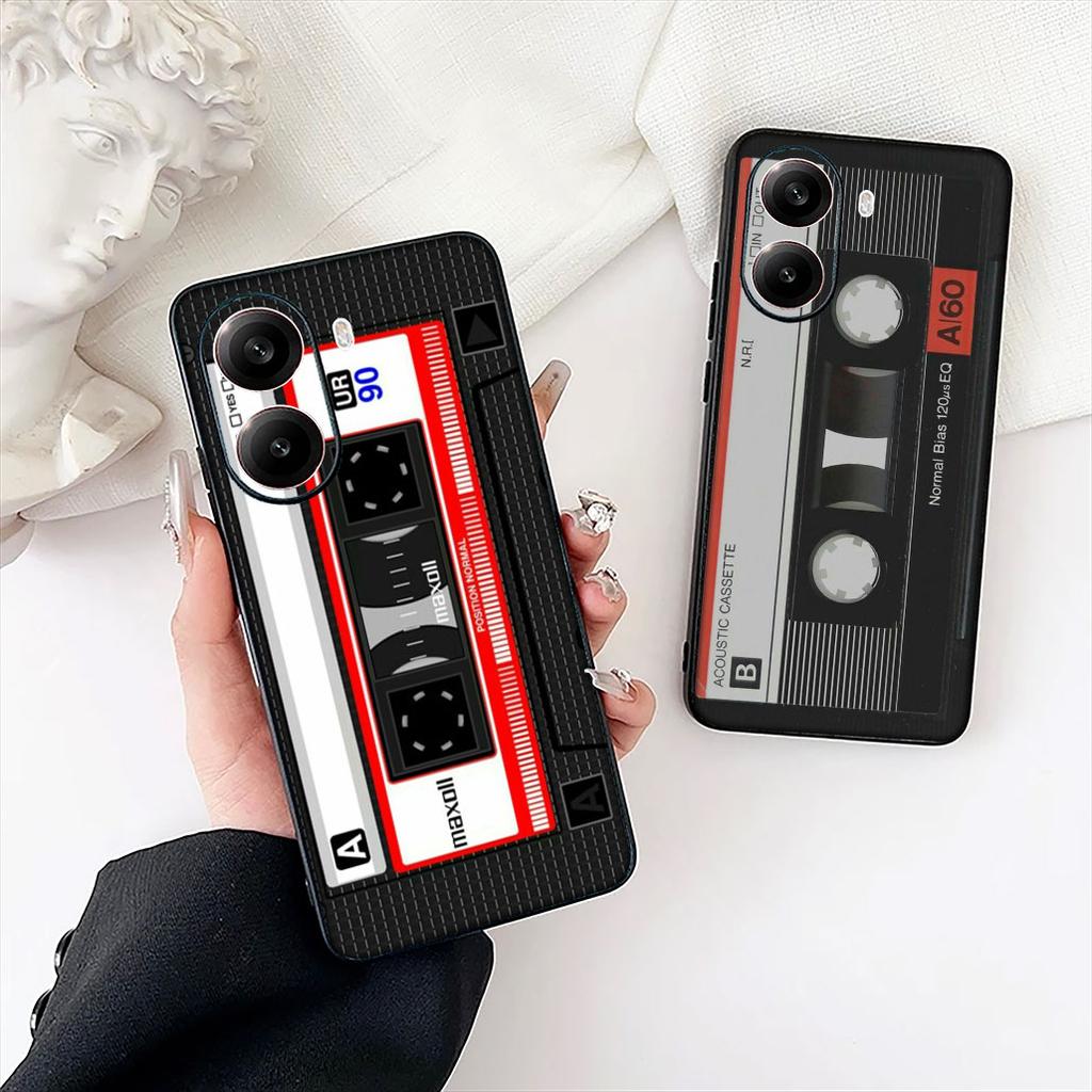Retro Camera Vintage Cassette Tape Phone Case for Samsung Galaxy Note 20 9 10 S8 S10 Lite S9 Plus A54 A53 A21S S10E A17 Cover
