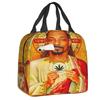 Custom Snoop Dogg Goes Jesus Insulated Lunch Bag Outdoor Picnic American Music Rapper Resuable Thermal Cooler Lunch Box Women