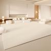 Cream-White Solid-Color Textured Rug—Durable, Machine-Washable Large Living Room Rug, Bedroom Bedside Rug, Home Decor